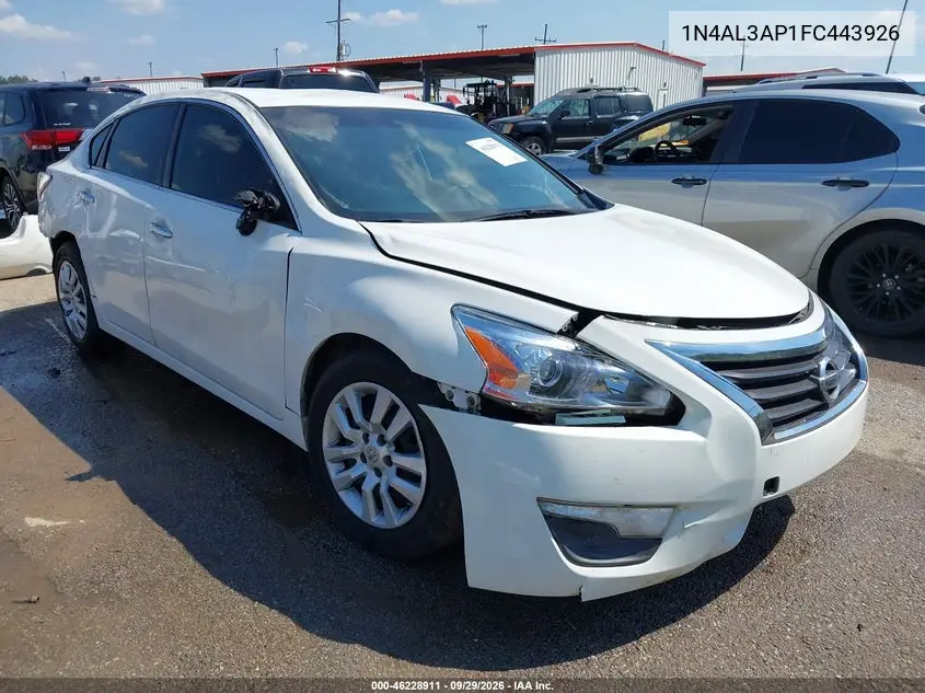 NISSAN ALTIMA 2015, VIN 1N4AL3AP1FC443926