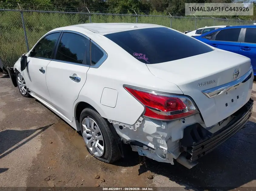 2015 NISSAN ALTIMA VIN 1N4AL3AP1FC443926 — фото 3
