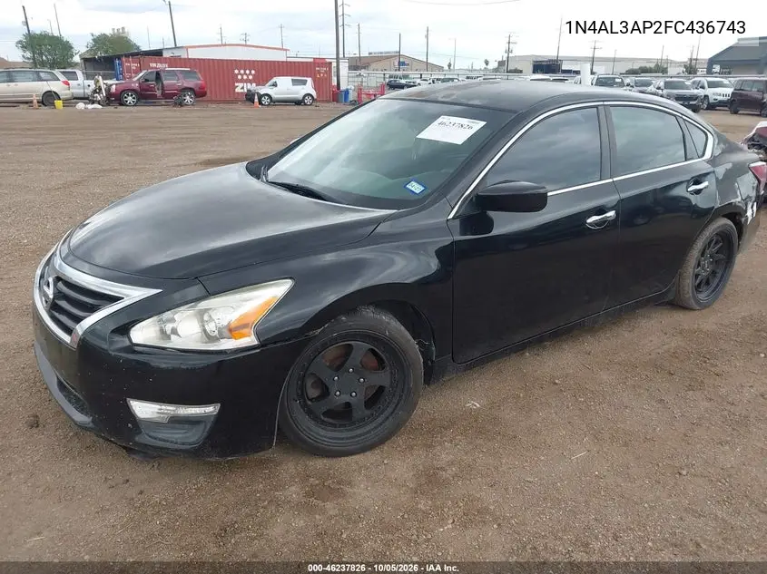 2015 NISSAN ALTIMA VIN 1N4AL3AP2FC436743 — фото 2