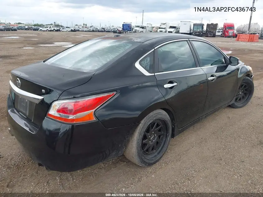 2015 NISSAN ALTIMA VIN 1N4AL3AP2FC436743 — фото 4
