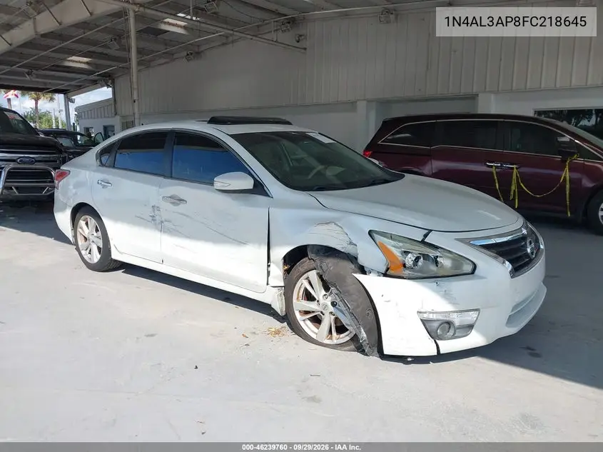 NISSAN ALTIMA 2015, VIN 1N4AL3AP8FC218645