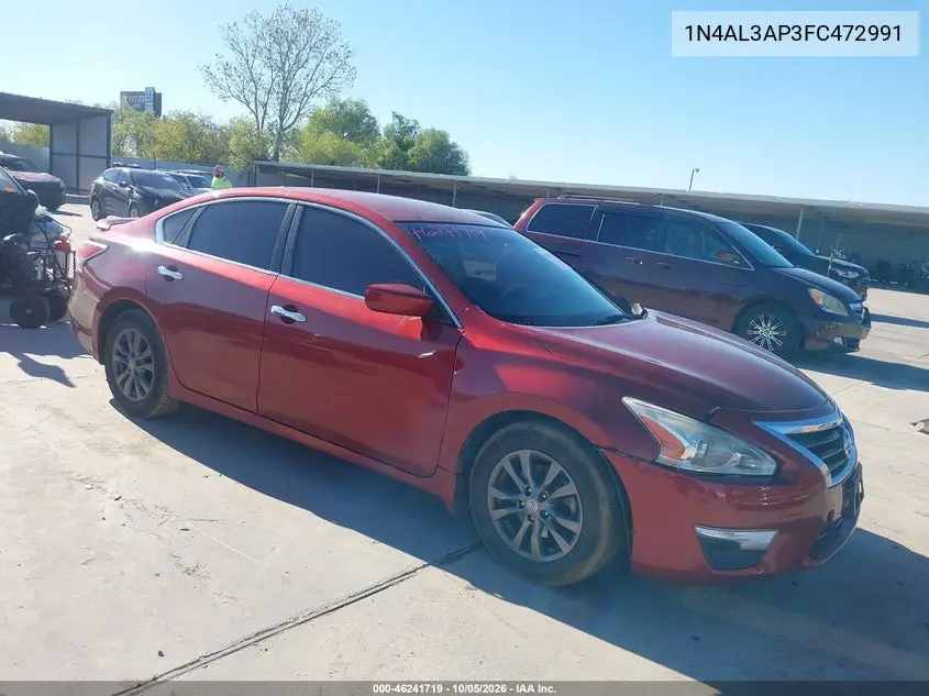 NISSAN ALTIMA 2015, VIN 1N4AL3AP3FC472991