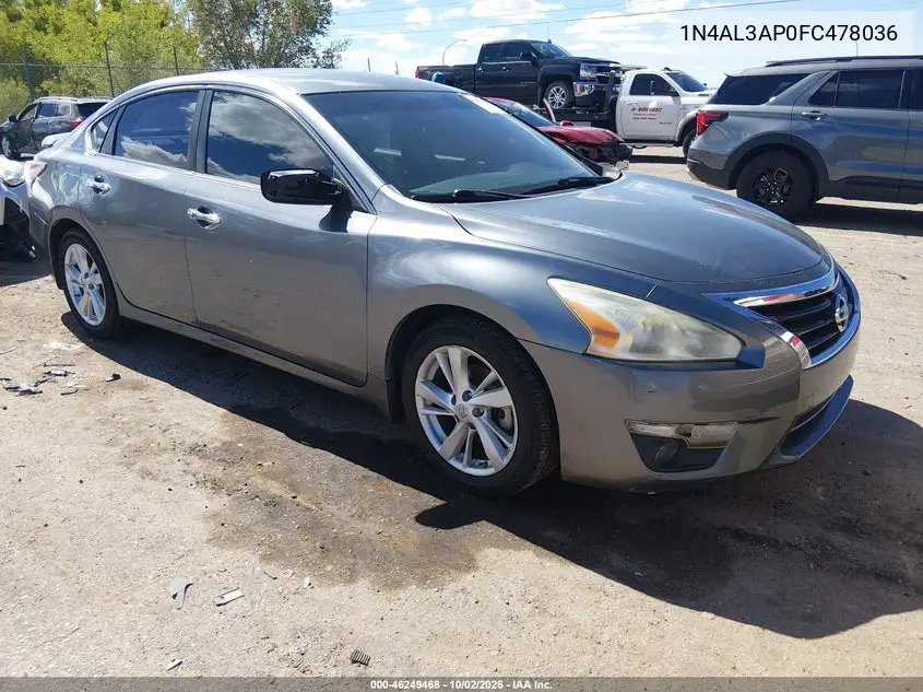NISSAN ALTIMA 2015, VIN 1N4AL3AP0FC478036