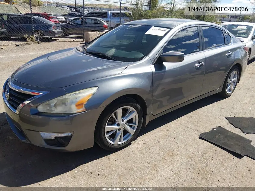 2015 NISSAN ALTIMA VIN 1N4AL3AP0FC478036 — фото 2