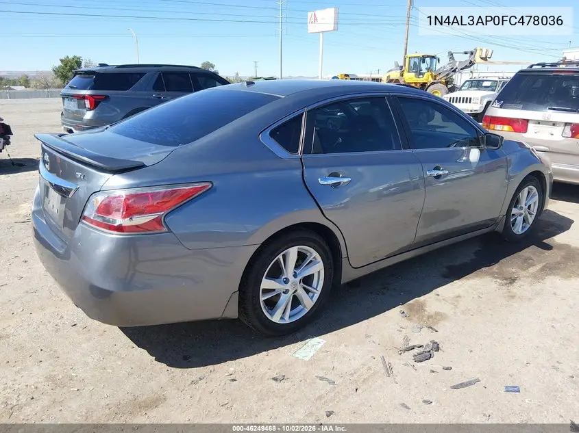 2015 NISSAN ALTIMA VIN 1N4AL3AP0FC478036 — фото 4