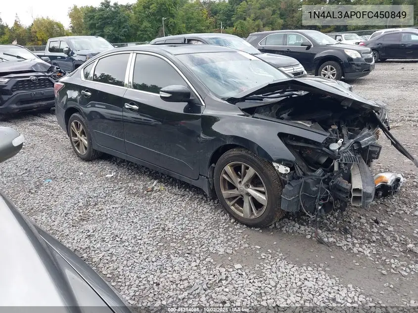 NISSAN ALTIMA 2015, VIN 1N4AL3AP0FC450849