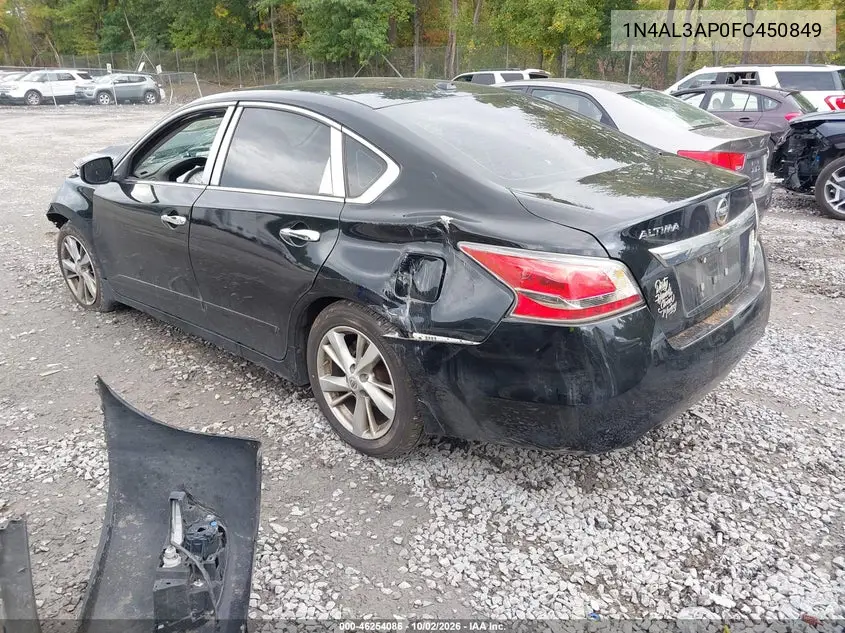 2015 NISSAN ALTIMA VIN 1N4AL3AP0FC450849 — фото 3