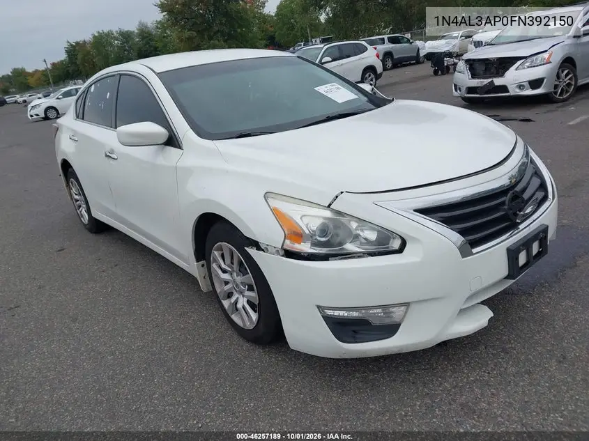 NISSAN ALTIMA 2015, VIN 1N4AL3AP0FN392150