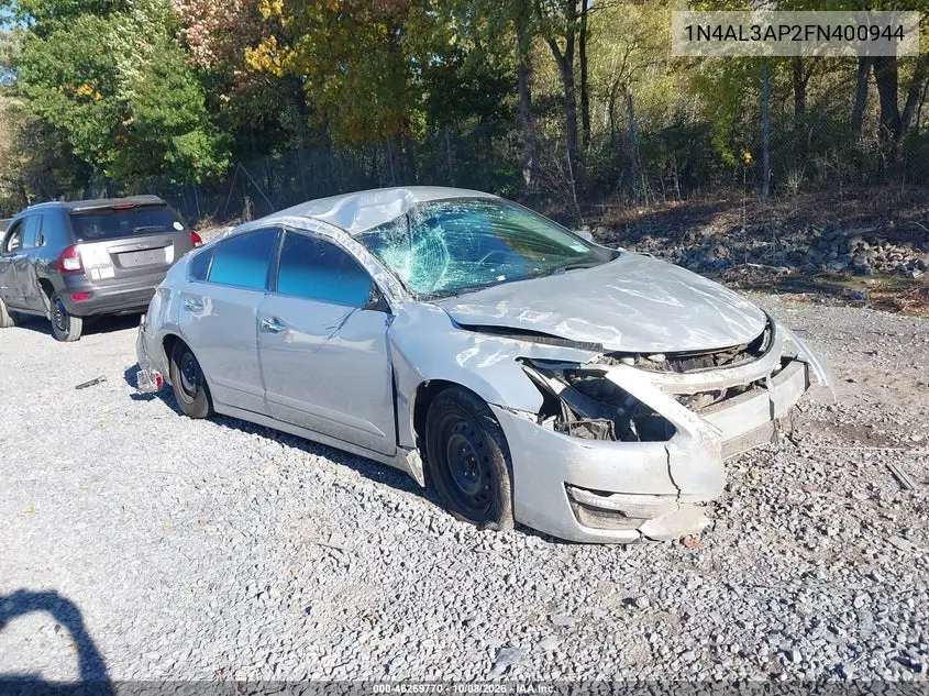 NISSAN ALTIMA 2015, VIN 1N4AL3AP2FN400944