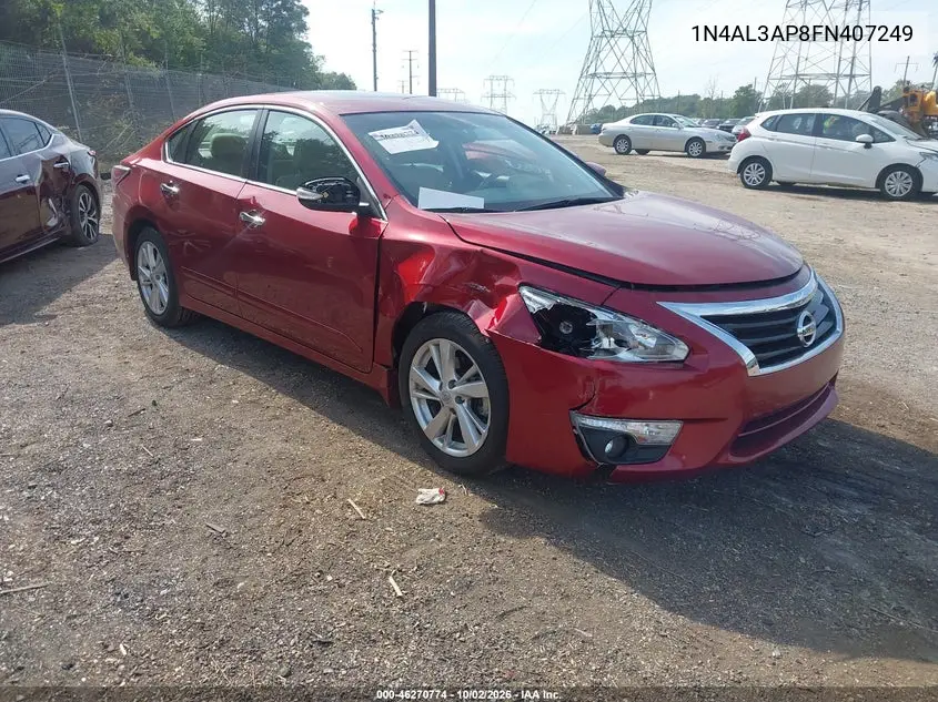 NISSAN ALTIMA 2015, VIN 1N4AL3AP8FN407249