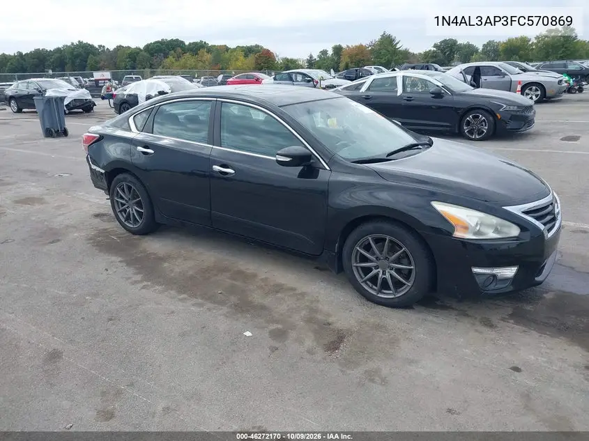 NISSAN ALTIMA 2015, VIN 1N4AL3AP3FC570869