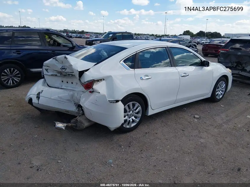 2015 NISSAN ALTIMA VIN 1N4AL3AP8FC275699 — фото 4