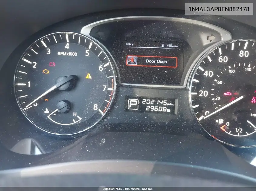 2015 NISSAN ALTIMA VIN 1N4AL3AP8FN882478 — фото 15