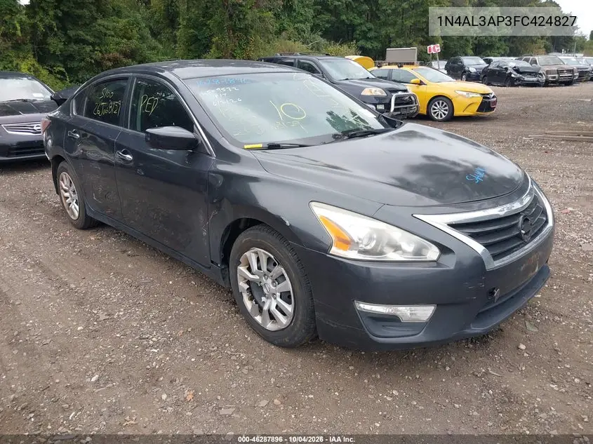 NISSAN ALTIMA 2015, VIN 1N4AL3AP3FC424827