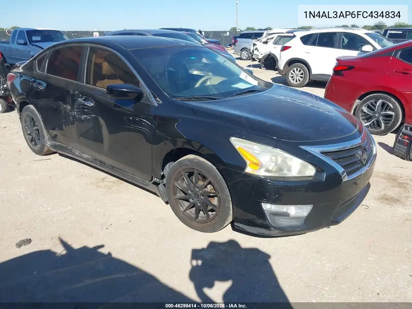 NISSAN ALTIMA 2015, VIN 1N4AL3AP6FC434834