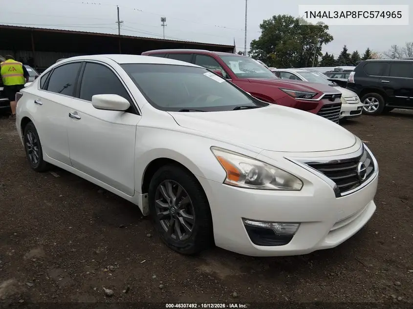 NISSAN ALTIMA 2015, VIN 1N4AL3AP8FC574965