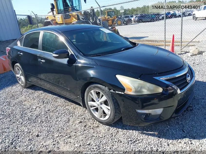 NISSAN ALTIMA 2015, VIN 1N4AL3AP9FC443401