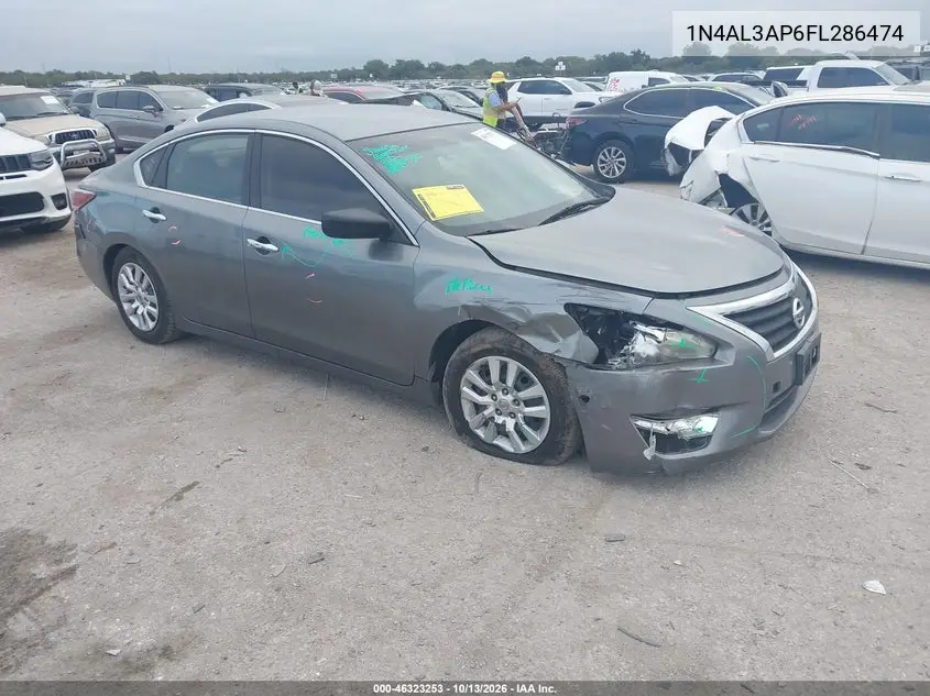 NISSAN ALTIMA 2015, VIN 1N4AL3AP6FC286474