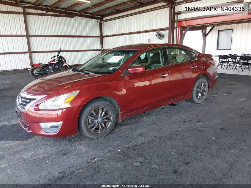 2015 NISSAN ALTIMA VIN 1N4AL3APXFN404336 — фото 2
