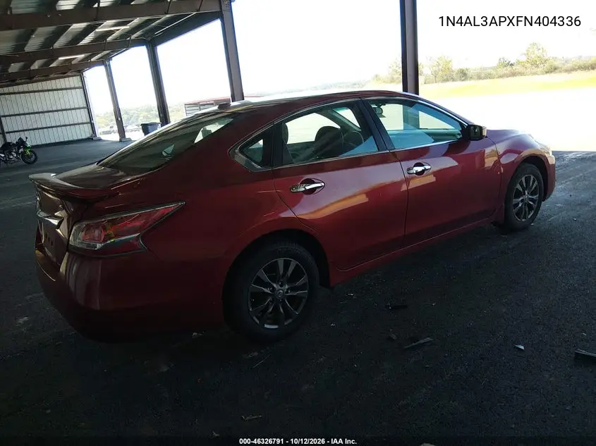 2015 NISSAN ALTIMA VIN 1N4AL3APXFN404336 — фото 4
