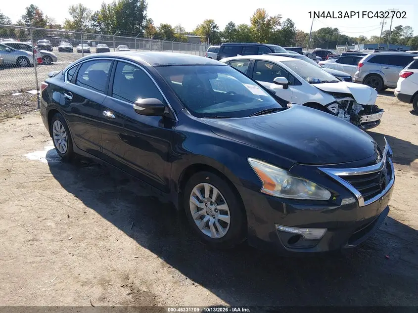 NISSAN ALTIMA 2015, VIN 1N4AL3AP1FC432702