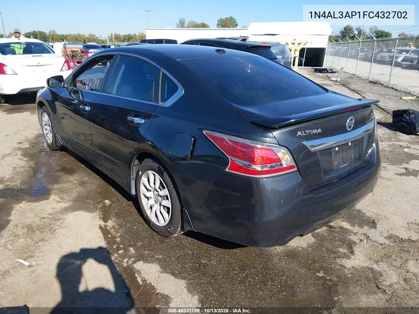 2015 NISSAN ALTIMA VIN 1N4AL3AP1FC432702 — фото 3