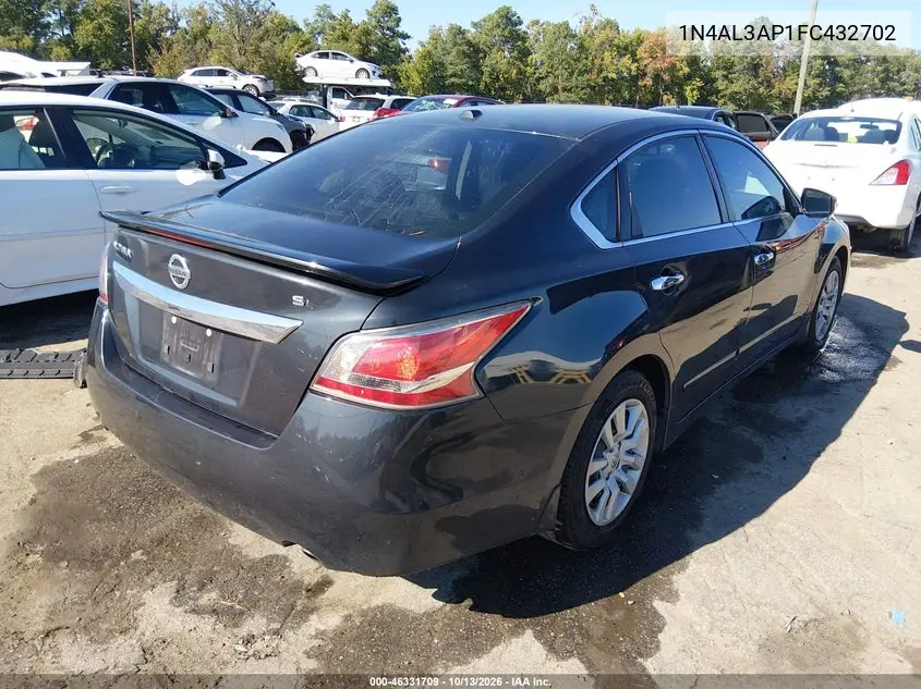 2015 NISSAN ALTIMA VIN 1N4AL3AP1FC432702 — фото 4