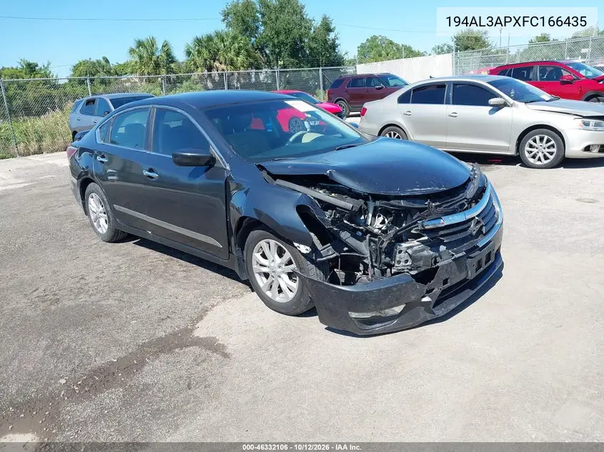 NISSAN ALTIMA 2015, VIN 194AL3APXFC166435