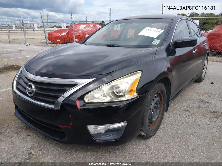 2015 NISSAN ALTIMA VIN 1N4AL3AP8FC116181 — фото 2