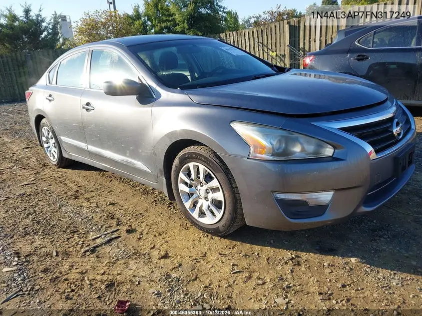 NISSAN ALTIMA 2015, VIN 1N4AL3AP7FN317249