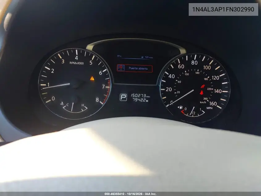 2015 NISSAN ALTIMA VIN 1N4AL3AP1FN302990 — фото 7