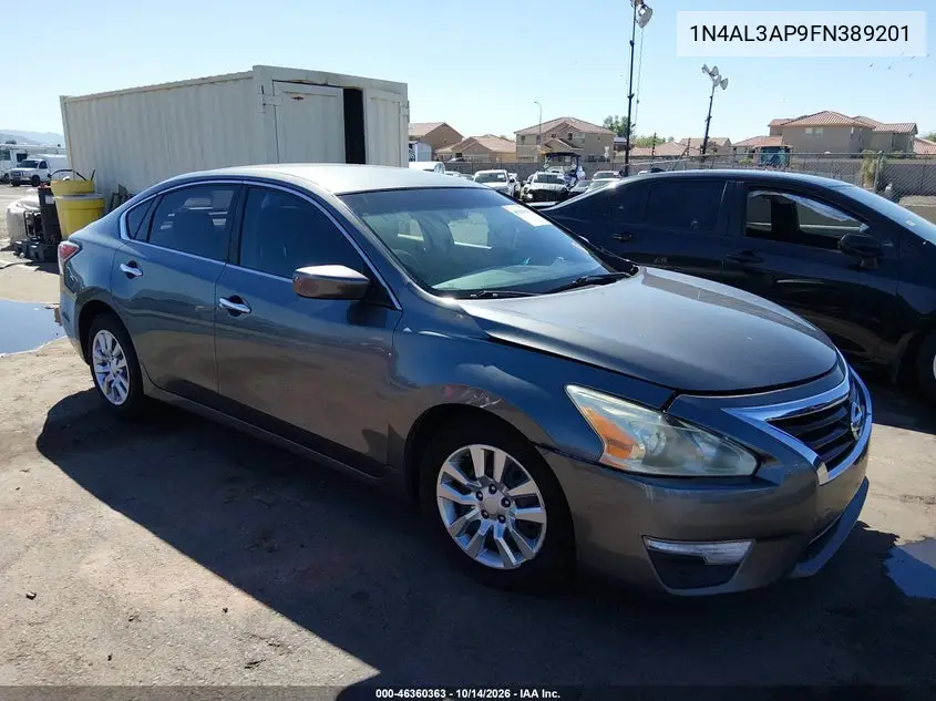 NISSAN ALTIMA 2015, VIN 1N4AL3AP9FN389201