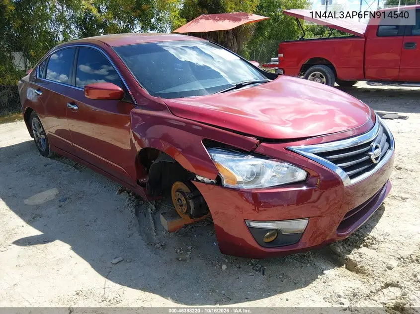NISSAN ALTIMA 2015, VIN 1N4AL3AP6FN914540