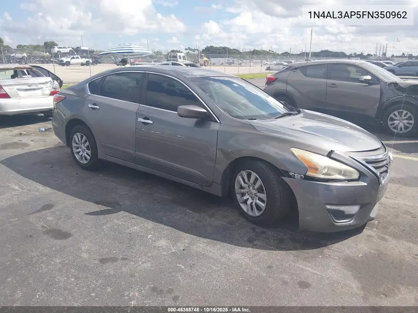 NISSAN ALTIMA 2015, VIN 1N4AL3AP5FN350962