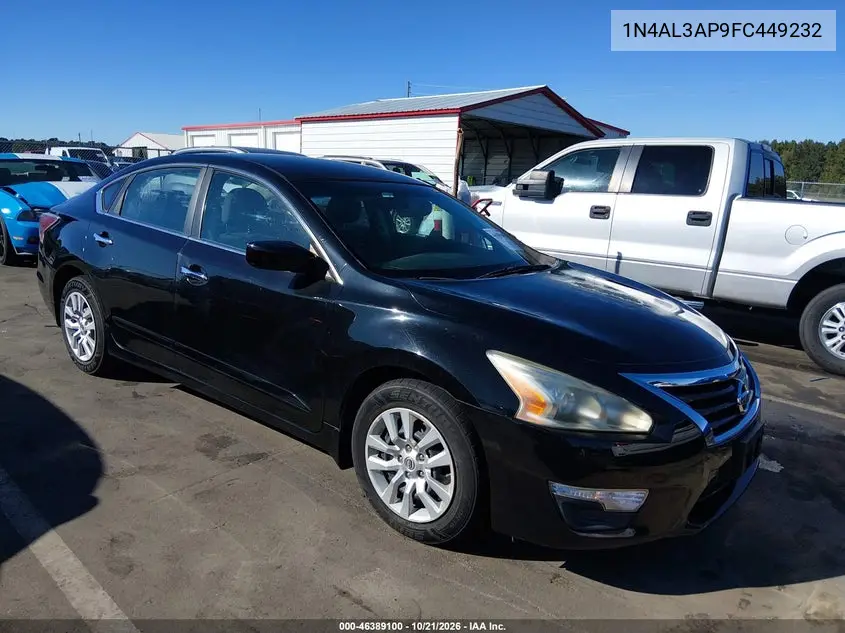 NISSAN ALTIMA 2015, VIN 1N4AL3AP9FC449232