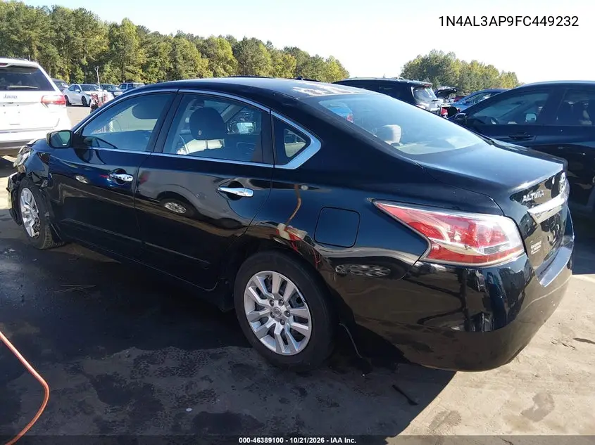 2015 NISSAN ALTIMA VIN 1N4AL3AP9FC449232 — фото 3