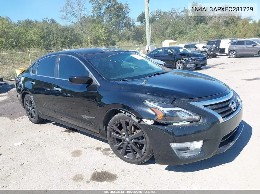 NISSAN ALTIMA 2015, VIN 1N4AL3APXFC281729