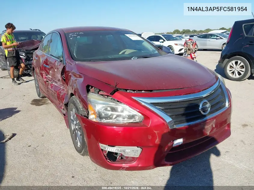 NISSAN ALTIMA 2015, VIN 1N4AL3AP5FC581954