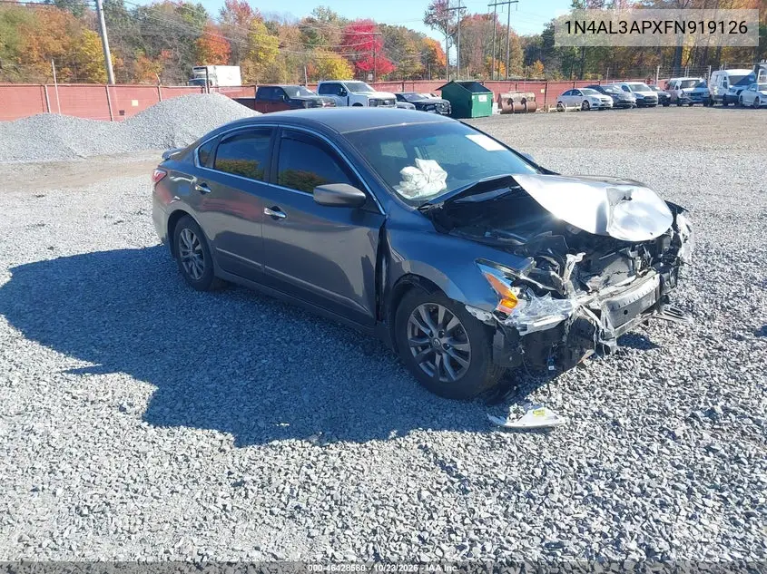 NISSAN ALTIMA 2015, VIN 1N4AL3APXFN919126