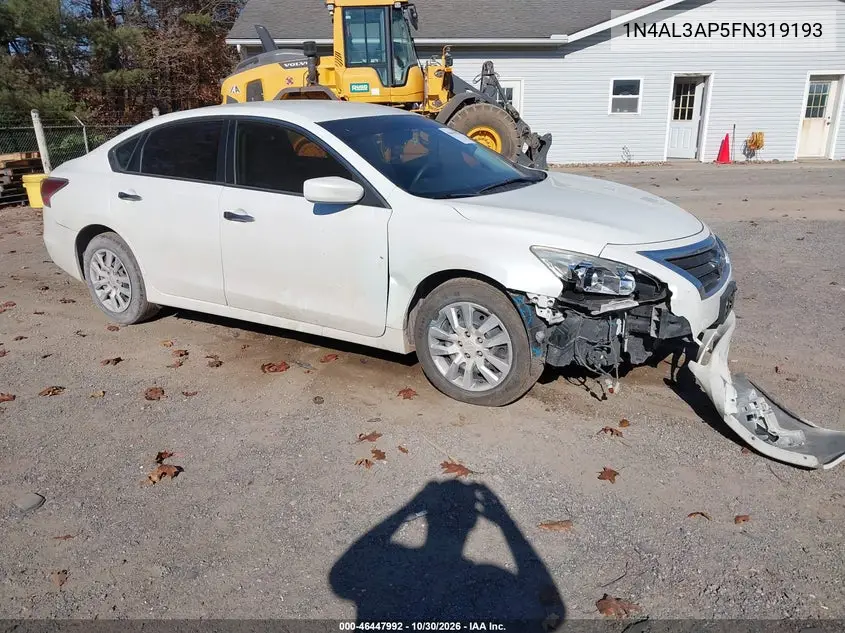 NISSAN ALTIMA 2015, VIN 1N4AL3AP5FN319193