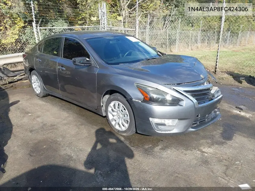 NISSAN ALTIMA 2015, VIN 1N4AL3AP8FC424306