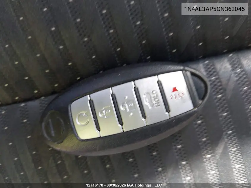 2016 NISSAN ALTIMA VIN 1N4AL3AP5GN362045 — фото 11