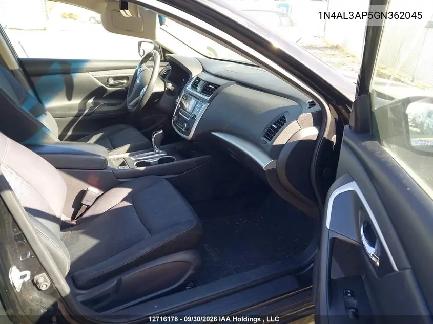 2016 NISSAN ALTIMA VIN 1N4AL3AP5GN362045 — фото 5
