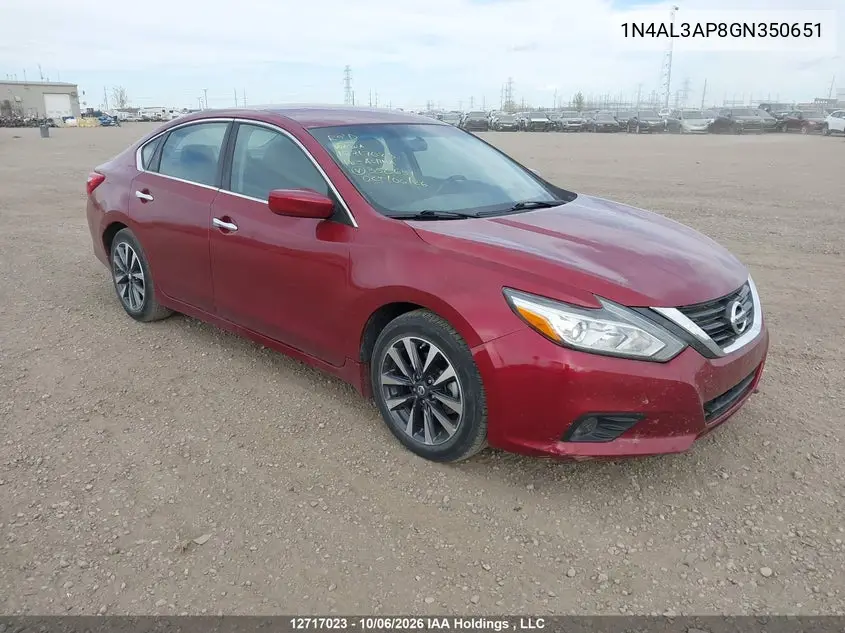 NISSAN ALTIMA 2016, VIN 1N4AL3AP8GN350651