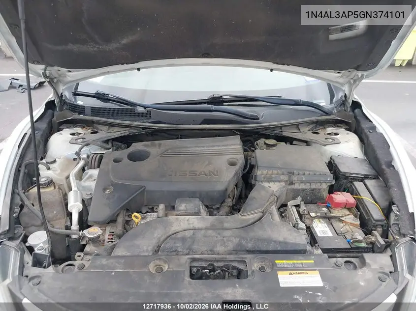 2016 NISSAN ALTIMA VIN 1N4AL3AP5GN374101 — фото 10