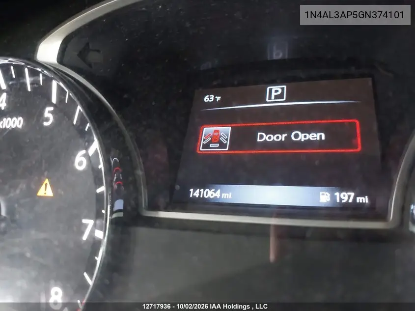 2016 NISSAN ALTIMA VIN 1N4AL3AP5GN374101 — фото 16