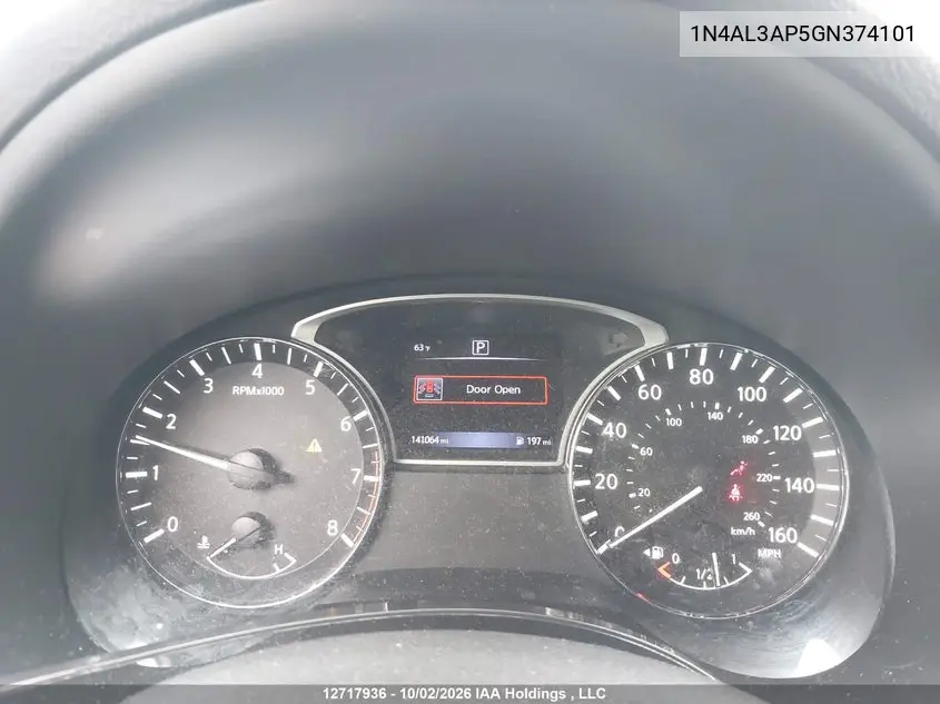 2016 NISSAN ALTIMA VIN 1N4AL3AP5GN374101 — фото 7