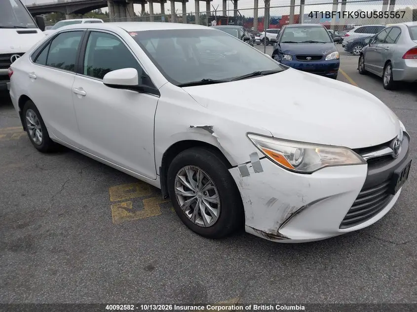 NISSAN ALTIMA 2016, VIN 4T1BF1FK9GU585567