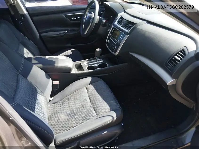 2016 NISSAN ALTIMA VIN 1N4AL3AP5GC202579 — фото 5