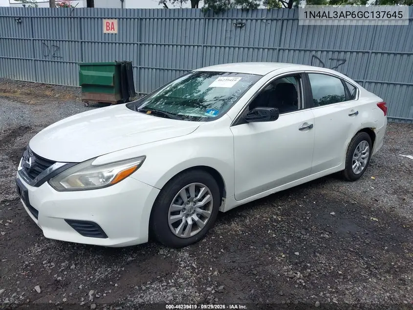 2016 NISSAN ALTIMA VIN 1N4AL3AP6GC137645 — фото 2